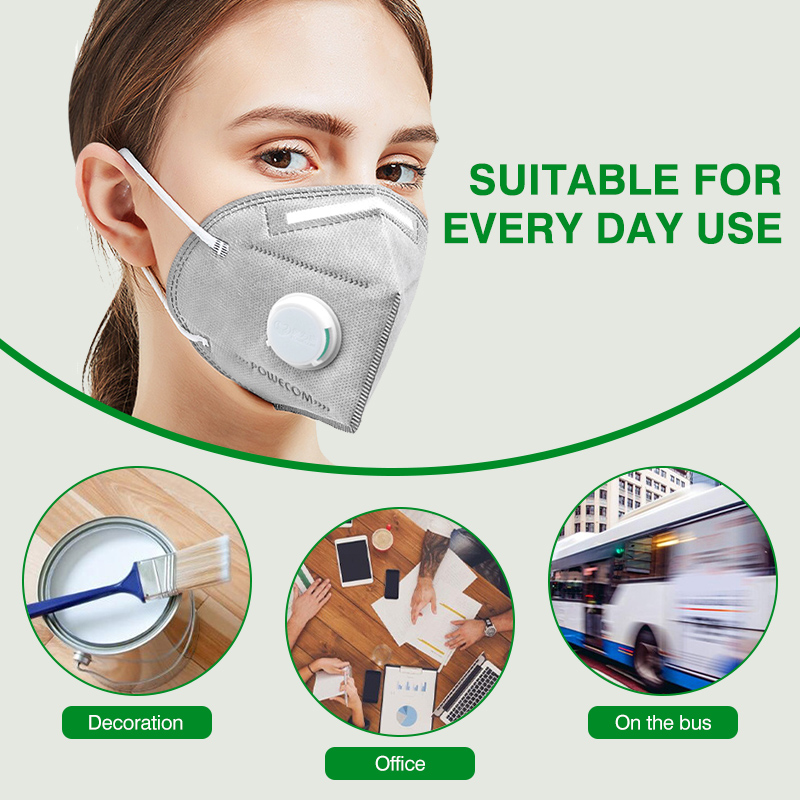 POWECOM KN95 Masks Activated C - Cloth Face Mask Washable recension och pris