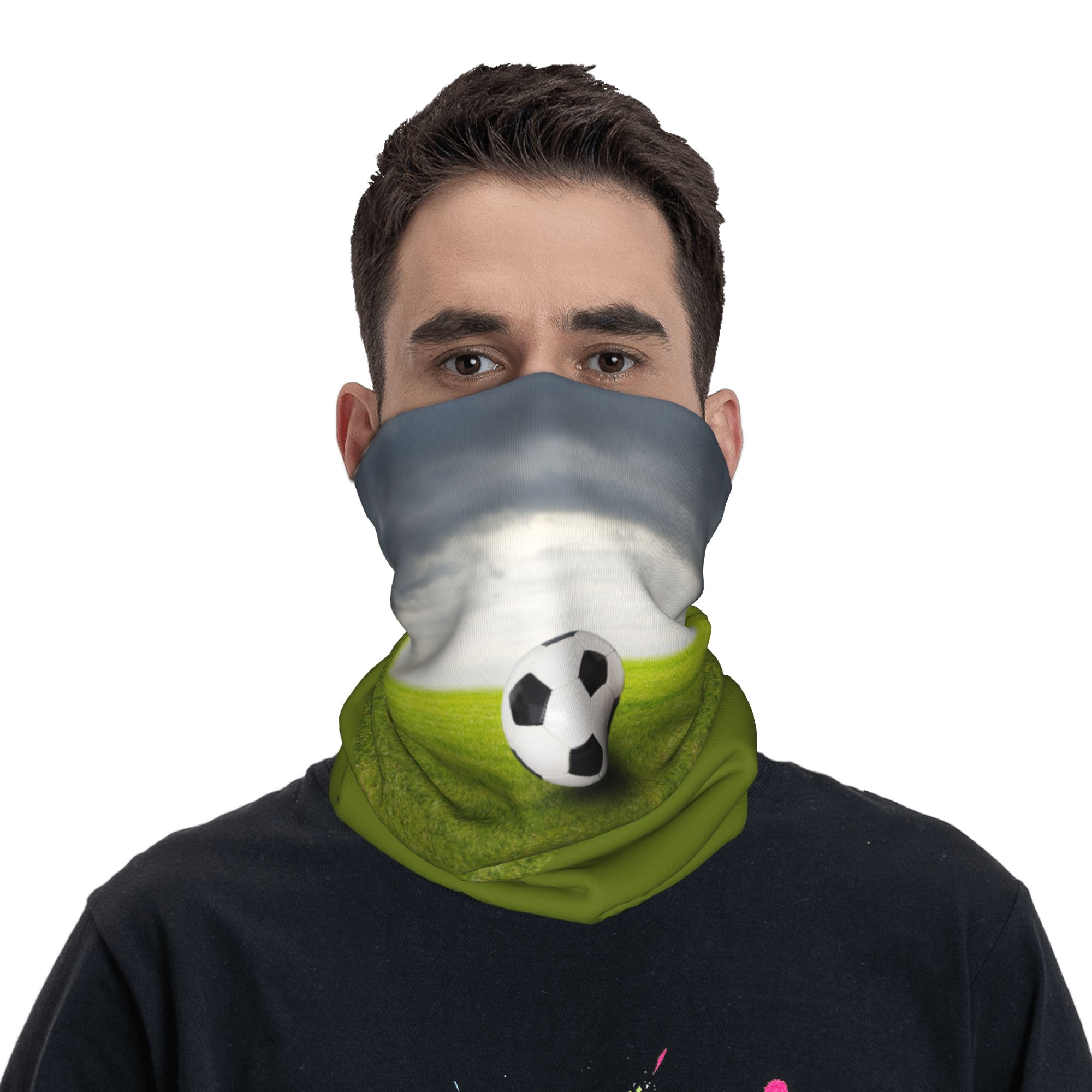 Custom Soccer Ball Lies On the - Neck Gaiter Face Cover recension och pris