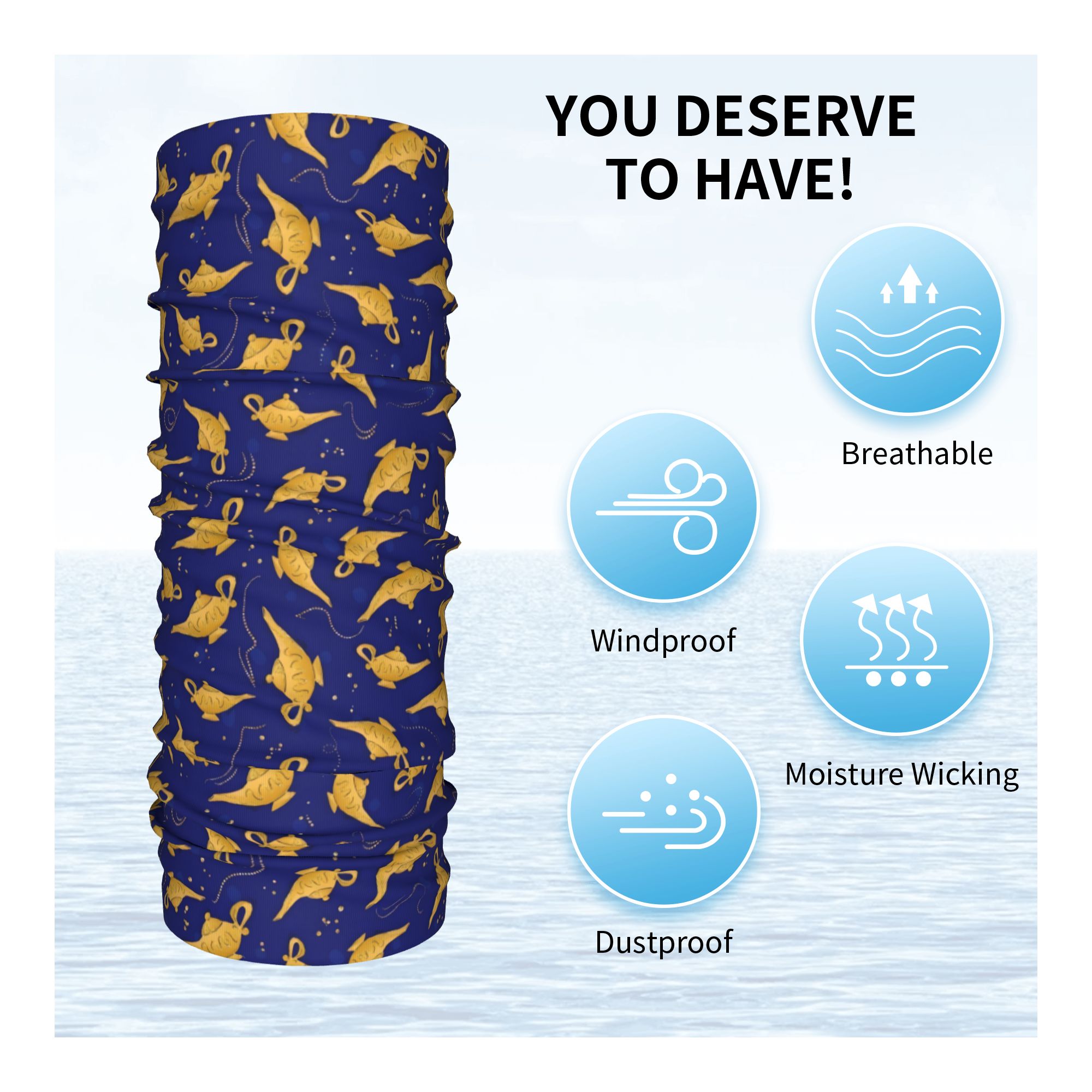 Custom A-Aladdin Genie Bandana - Neck Gaiter Face Cover recension och pris